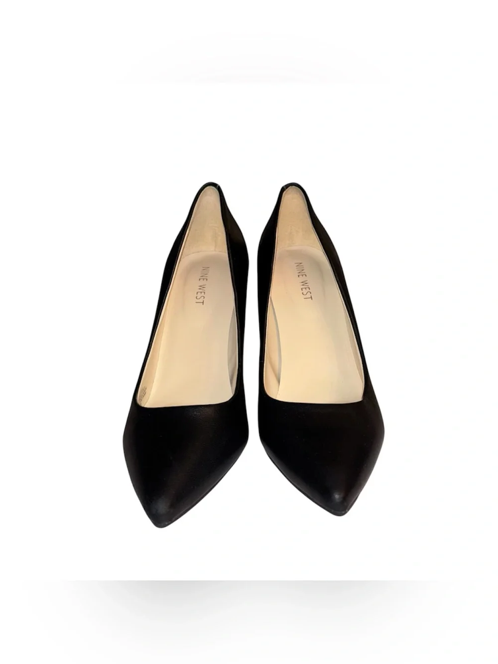 Nine West Black Leather Stilettos
